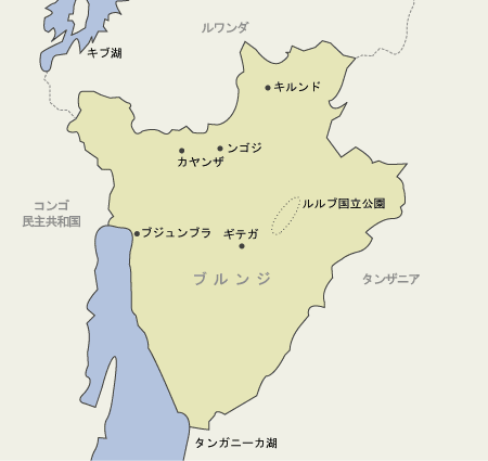 ブルンジ　地図