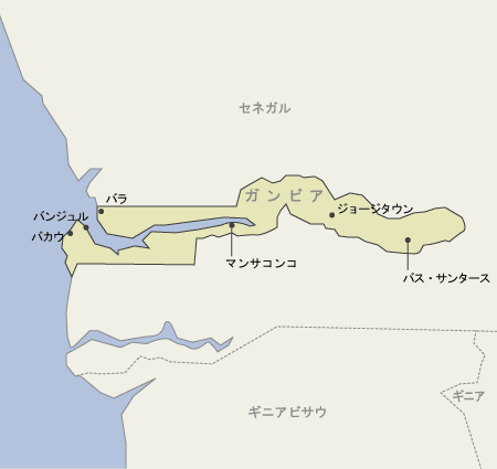 ガンビア　地図