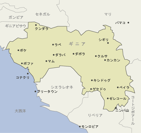 ギニア　地図