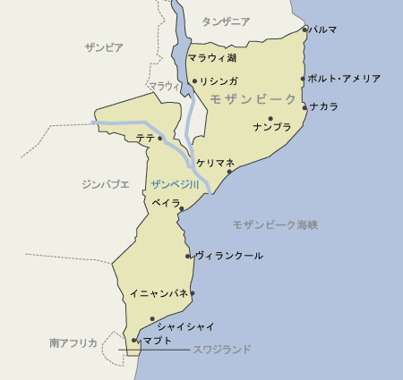 モザンビーク　地図
