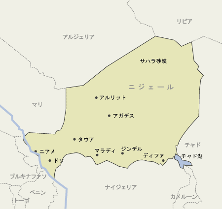 ニジェール　地図