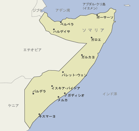 ソマリア　地図