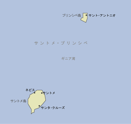 サントメ・プリンシペ　地図
