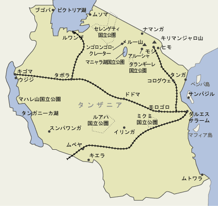 タンザニア　地図