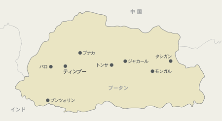 ブータン　地図