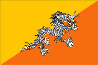ブータン　国旗