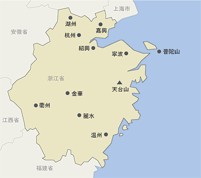 浙江省　地図