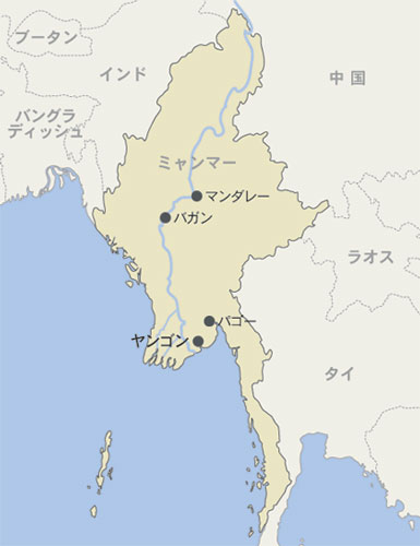 ミャンマー　地図2