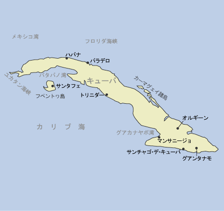 キューバ 　地図