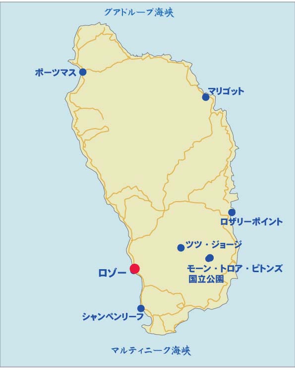 ドミニカ国　地図