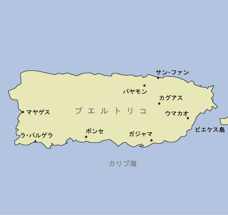 プエルトリコ　地図