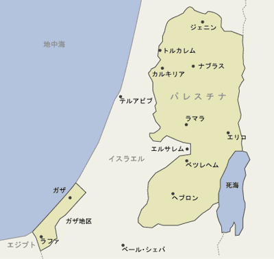 パレスチナ　地図