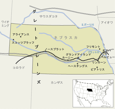 ネブラスカ州　地図
