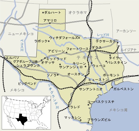 テキサス州　地図